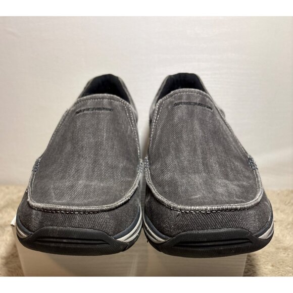 Mens Skechers Sz 11 Avillo Relaxed Fit Memory Foam Slip-on Loafer Shoes Black 64 - Picture 4 of 14